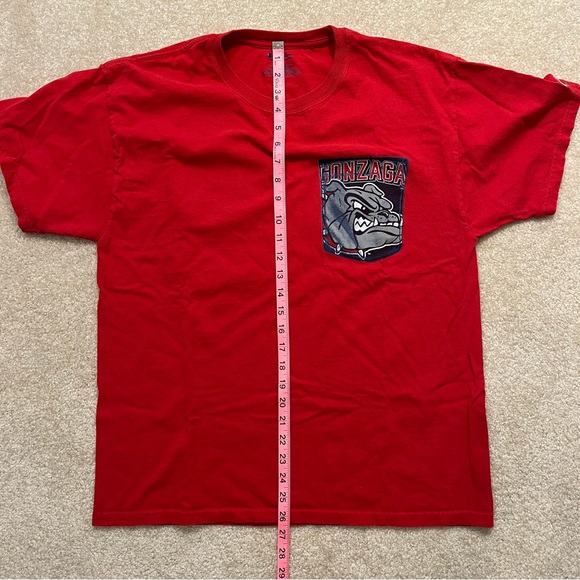 Gonzaga University Shirt Mens Large Red Bulldogs NCAA Champion Cotton Crew Neck - Picture 7 of 8